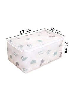 HOUSE OF HUB HOUSE OF HUB MultiFunctiona Under Bed Storage Bag Blanket Clothes Storage Box With Washable Personal Garment Waterproof Handle Pouch Fordable Transparent Printed Lightweight  - Image 3