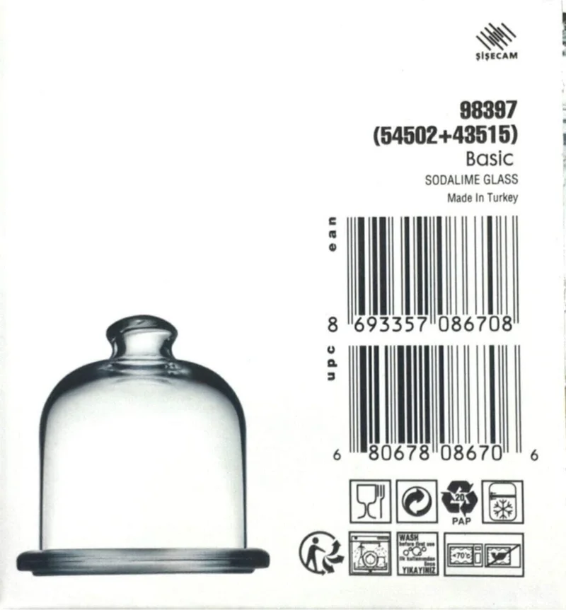 Paşabahçe Basic Glass Lemon Storage Container with Lid Fma05156