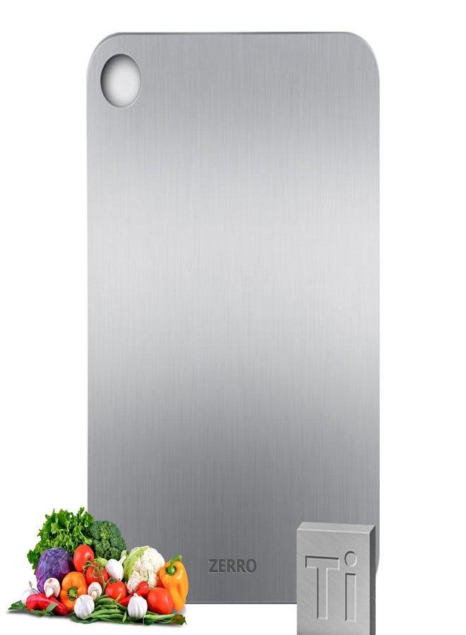 ZERRO Titanium Cutting Board 14.17" x 9.84", 100% Pure Titanium Cutting Boards for Kitchen Double Sided Food Grade Hygiene & Durability Titanium Chopping Cutting Board for Meat Veggies Fruits - Image 1