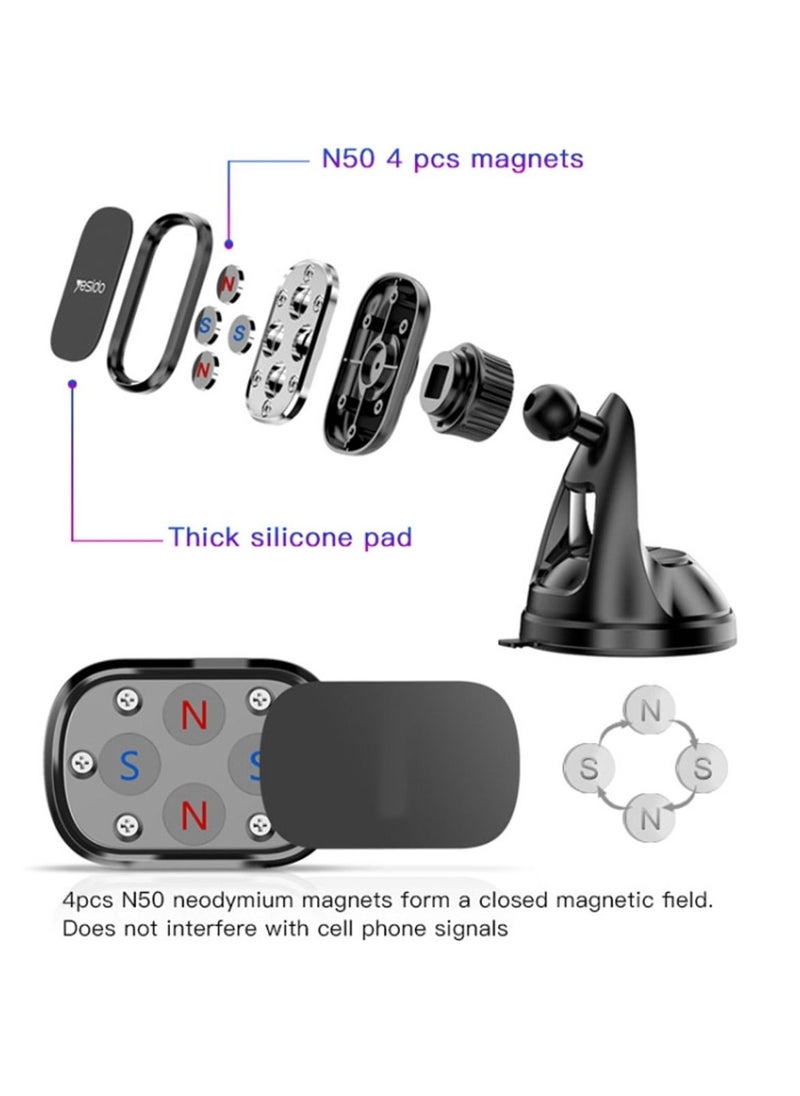 Yesido - Yesido C72 Car Strong Magnetic Phone Holder(Black) - Image 1