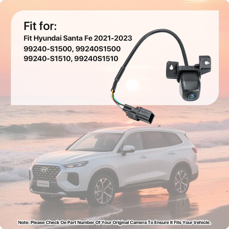 GreenYi 99240-S1500 Rear View Camera for Hyundai Santa Fe 2021-2023, OE Backup Camera Replacement - Image 2