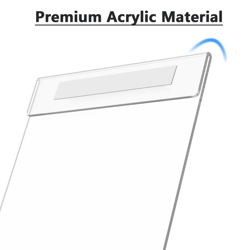 MaxGear Acrylic Sign Holder 8.5 x 11 Wall Mount Clear Plastic Sign Holders with Double Sided Tape, Paper Poster Door Document Flyer Acrylic Wall Frame for Office, Home, Store, Restaurant, 2 Pack - Image 4