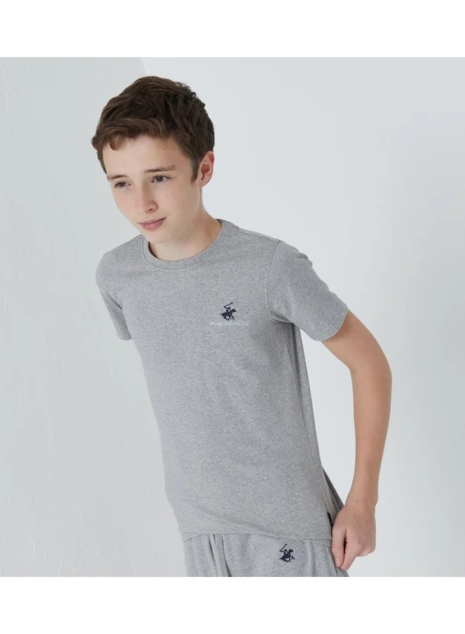 BEVERLY HILLS POLO CLUB Solid SS Crew Neck T-Shirt