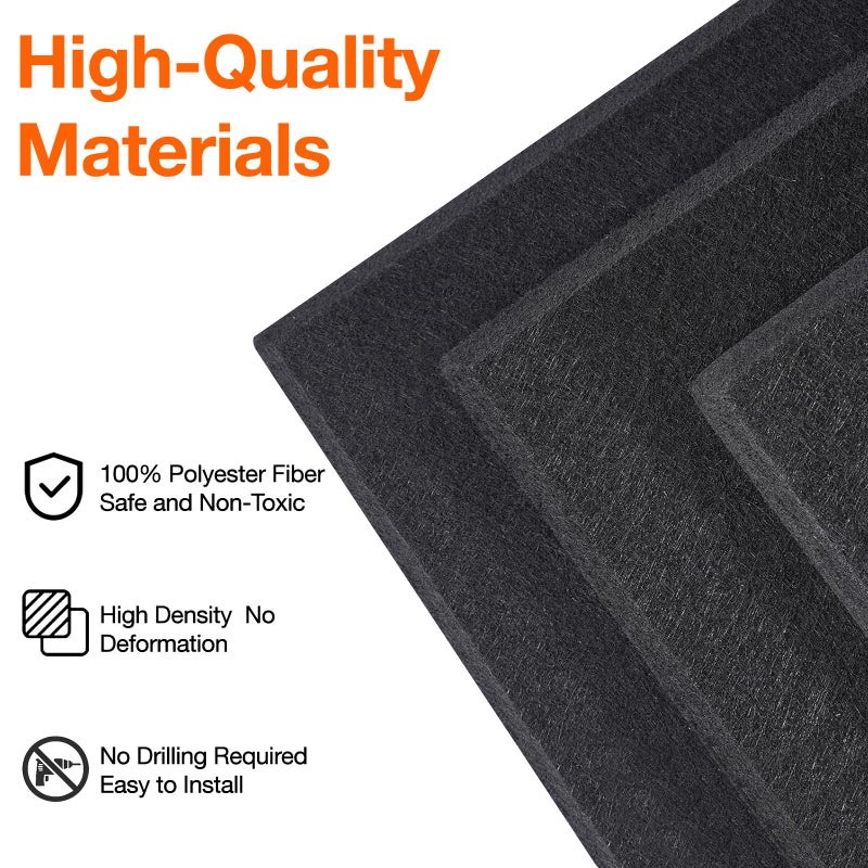 Sanakma Large Cork Boards for Walls, 48" x 36", 12 Pack Bulletin Boards Alternative, Cork Board for Office, Black Felt Wall Tiles, with Removable Nano-Adhesive and Pushpins - Image 4
