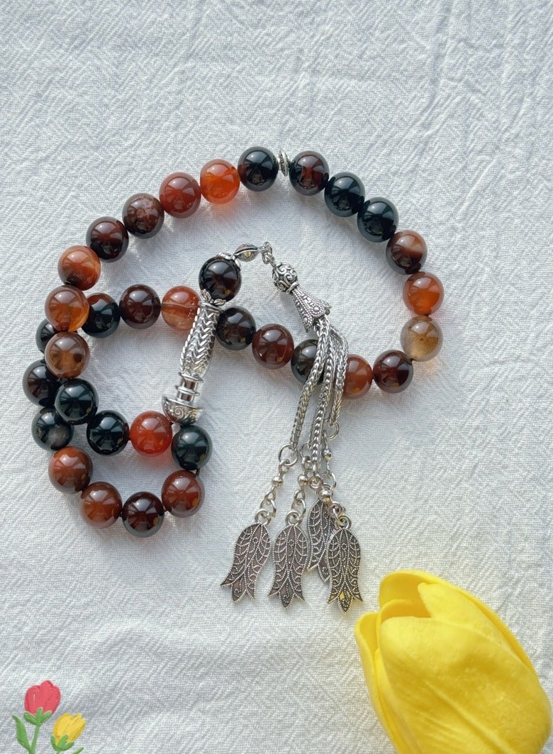 33 Natural Jade Prayer BeadsTasbih/10mm - Image 1