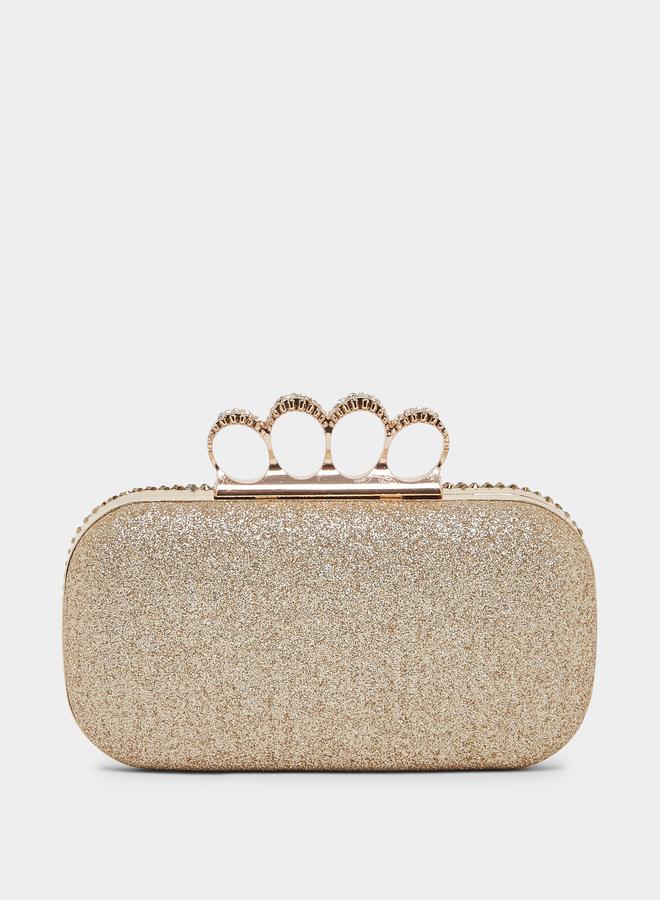 Styli Gold Embellished Clutch Bag - Image 2