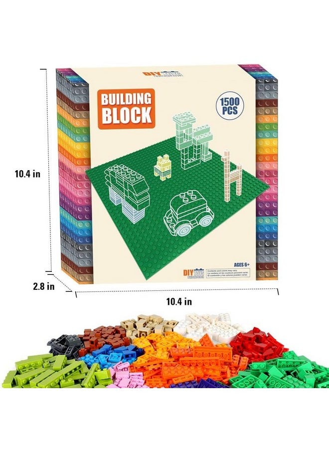 Lekebaby Lekebaby Classic 1500 Pieces Building Bricks Kit Basic Brick Set Classic Colors for Kids Creative Play, Compatible with All Major Brands, Gifts Educational Toy for Boys Girls 6 Years Old and Up  - Image 2