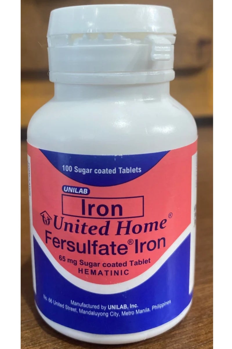 UNILAB Iron united home fersulfate Iron 65 mg sugar coated Tablet HEMATINIC