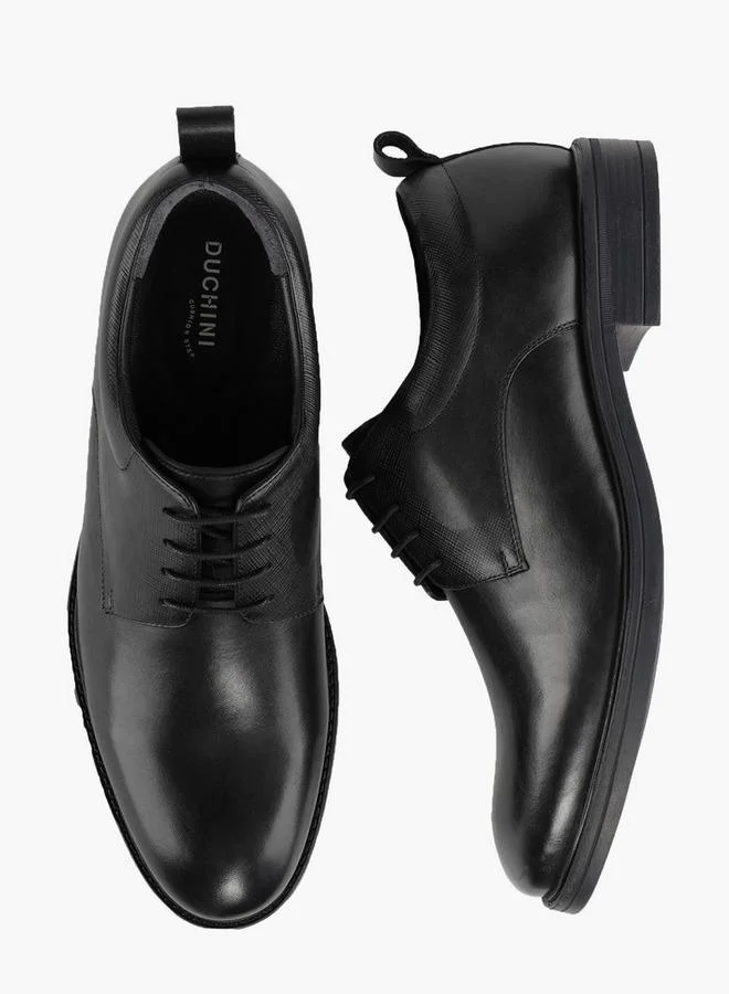 دوتشيني Men Leather Lace-Up Derby Shoes