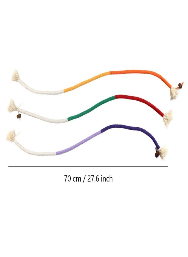 PetPhindU Cat Toys Extended Catnip Toys for Indoor Kitten Cat Chew Molar Scratch Interactive Cat Cotton Rope Cleaning Teeth Cat Dental Stick Cat Treat Kitty Self Play Cat (23.6”) (One Size,mixed colors 3pcs) - Image 2