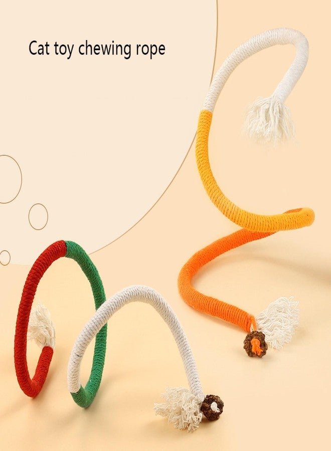 PetPhindU Cat Toys Extended Catnip Toys for Indoor Kitten Cat Chew Molar Scratch Interactive Cat Cotton Rope Cleaning Teeth Cat Dental Stick Cat Treat Kitty Self Play Cat (23.6”) (One Size,mixed colors 3pcs) - Image 4