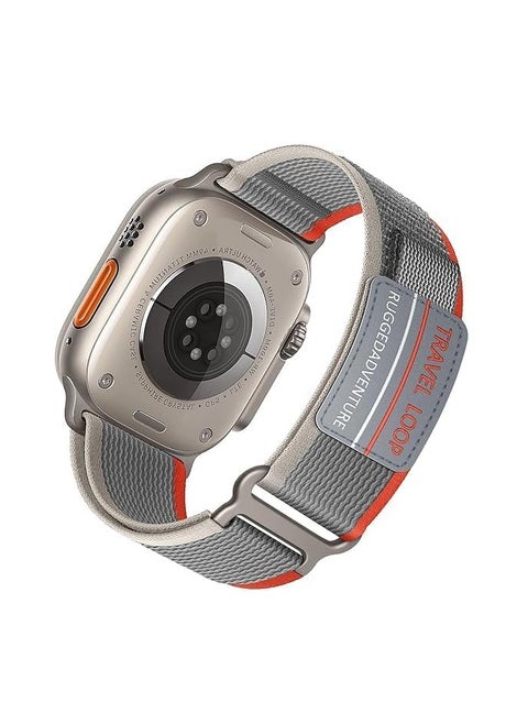 Modified Nylon Strap Compatible with Apple watch Series Ultra 2 | 9 | 8 Ultra | 8 | 7 | 6, 49/45/44/42 mm, Breathable Nylon Strap with Buckle adhesive closing