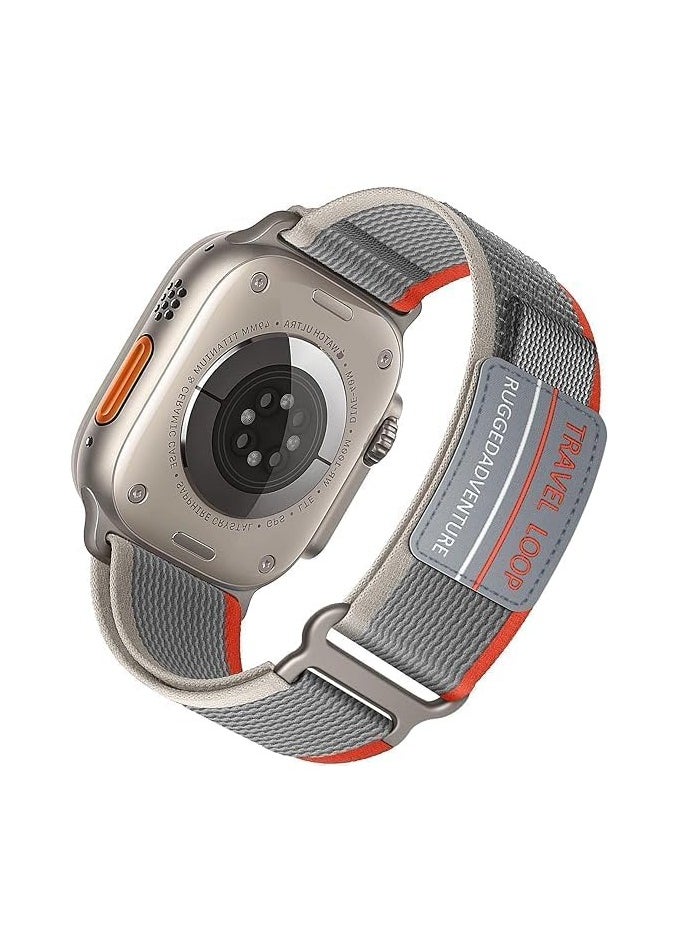 MIGOFAST - Modified Nylon Strap Compatible with Apple watch Series Ultra 2 | 9 | 8 Ultra | 8 | 7 | 6, 49/45/44/42 mm, Breathable Nylon Strap with Buckle adhesive closing - Image 1