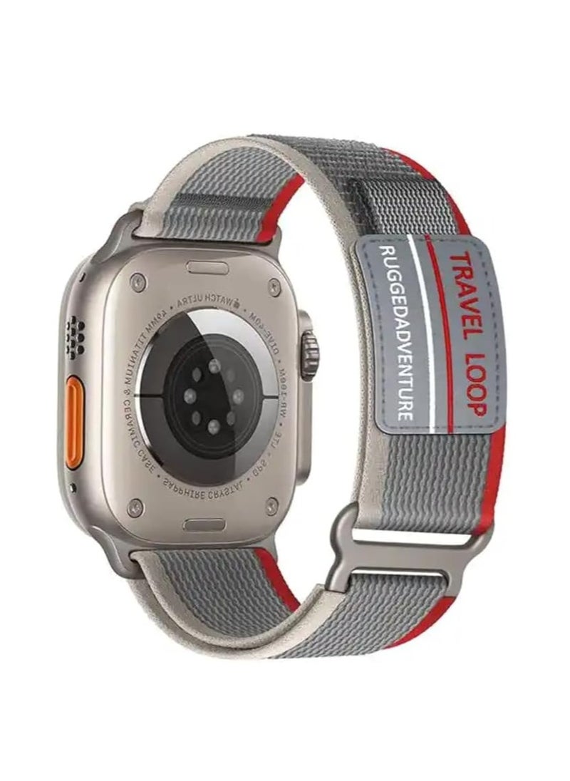 MIGOFAST - Modified Nylon Strap Compatible with Apple watch Series Ultra 2 | 9 | 8 Ultra | 8 | 7 | 6, 49/45/44/42 mm, Breathable Nylon Strap with Buckle adhesive closing - Image 1