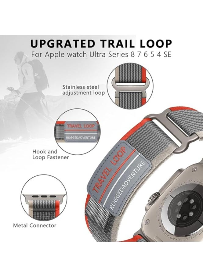 MIGOFAST - Modified Nylon Strap Compatible with Apple watch Series Ultra 2 | 9 | 8 Ultra | 8 | 7 | 6, 49/45/44/42 mm, Breathable Nylon Strap with Buckle adhesive closing - Image 1
