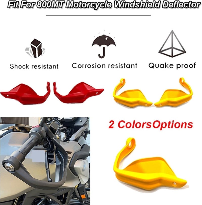 QASULER 800 MT Motorcycle HandGuard Shield - Yellow - Image 3