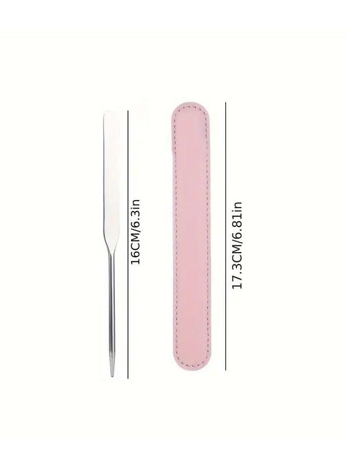 أوريتي ملعقة الأساس ملعقة مكياج الفولاذ المقاوم للصدأ ملعقة مكياج بيكاسو ملعقة مكياج كورية ملعقة مكياج مع حالة جلدية - Image 1