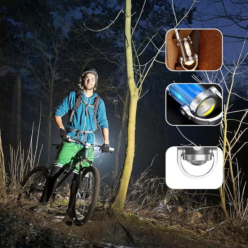 SHENYI 3pcs 500lm Waterproof Mini Keychain Flashlight - Rechargeable LED Torch for Camping and Hiking - Image 5