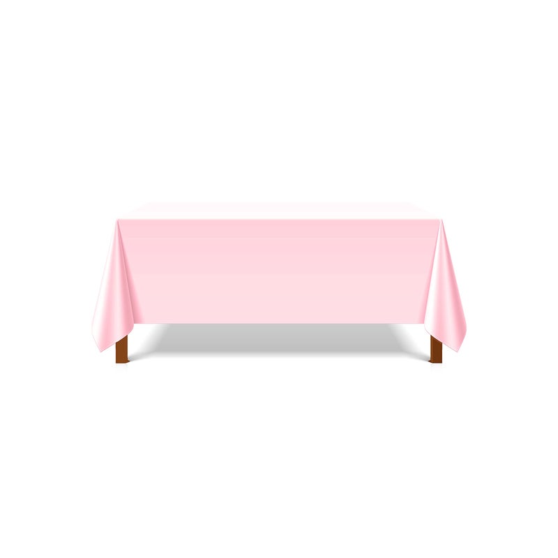 Pomp Pomp Pink 90 x 156 Inch Premium Polyester Tablecloth  Wrinkle  Stain Resistant Easy Care Fabric  Fits 8FT Rectangle Table 