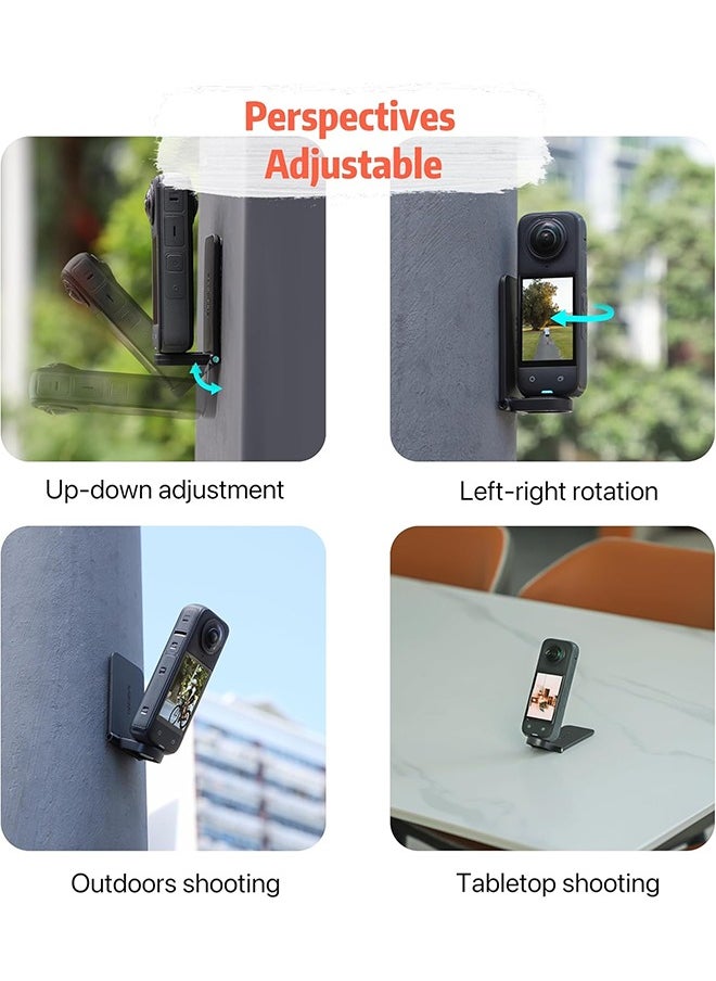 Sunnylife - Insta360 X4 Magnetic Mount Stand Compatible for Insta360 Camera, Magnet Steering Holder Bracket with 1/4 Screw for 360 Action Camera, Stand Base for Insta360 X4/X3/X/GO 3/GO 2/DJI Pocket 3 - Image 1