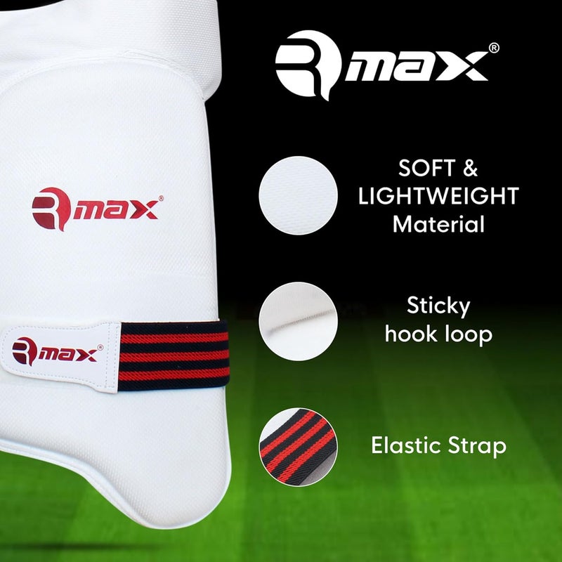 RMAX Lower Body Protection Cricket Thigh Pad Double Inner Thigh Pad Cricket Thigh Guard for Right Hand Batsman (Off-White) - Image 5