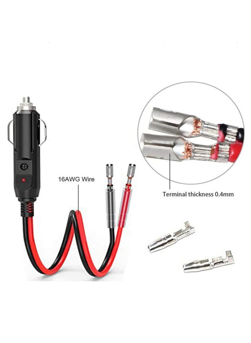 1PCS 12V Lighter Plug 12V Fused Replacement Lighter Male Plug with Leads Wire Connector for CB Radio Ham Radio Car Vehicle Mobile Radio Power Adapter Charger Socket - Image 5
