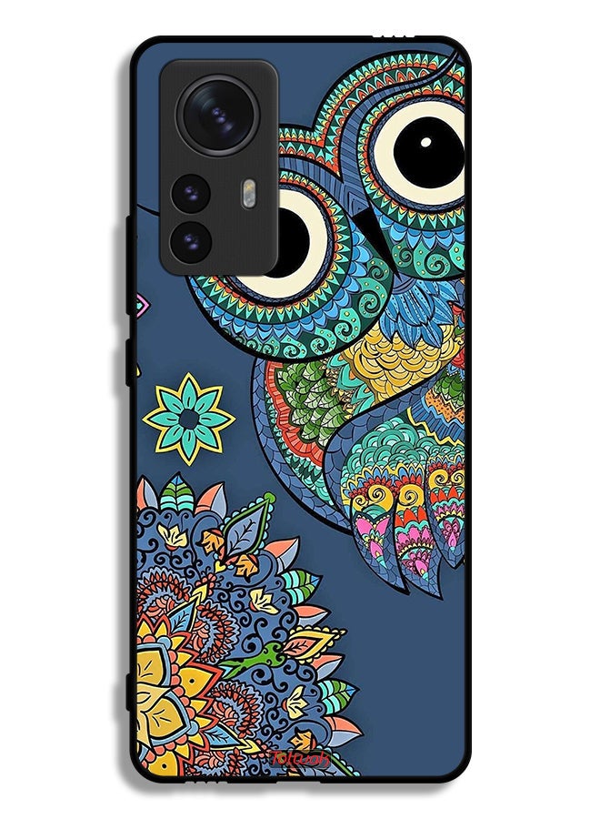 Tolwak Xiaomi 12 Pro Protective Case Cover Floral Owl - Image 2