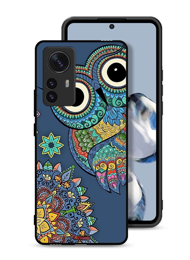 Tolwak Xiaomi 12 Pro Protective Case Cover Floral Owl - Image 1