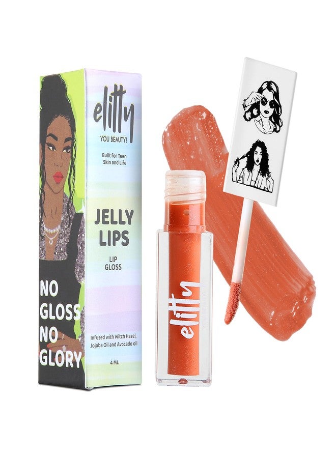 Elitty Jelly Lips- Nude Lip Gloss for High Shine, Glossy Finish & Hydrating Lips with Jajoba Oil & Vitamin E | Vegan & Cruelty-Free, Pretty Woke (4 ML) - Image 1