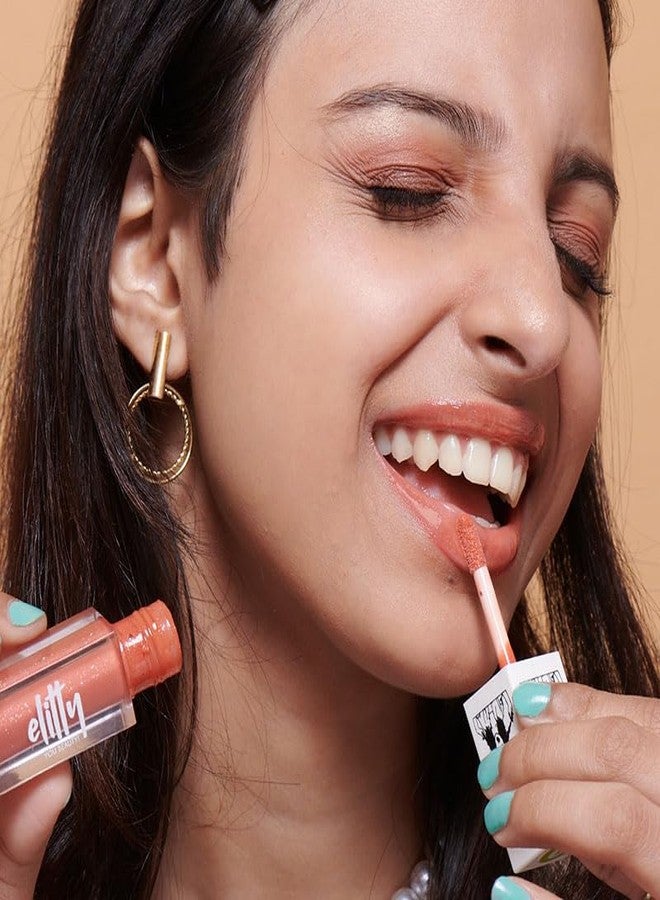 Elitty Jelly Lips- Nude Lip Gloss for High Shine, Glossy Finish & Hydrating Lips with Jajoba Oil & Vitamin E | Vegan & Cruelty-Free, Pretty Woke (4 ML) - Image 3