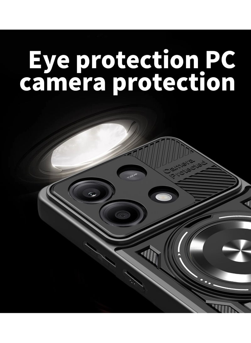 Case Cover Shock Resistant Protect Camera TPU + PC Compatible with Redmi Note 13 4G (Black) - Image 3