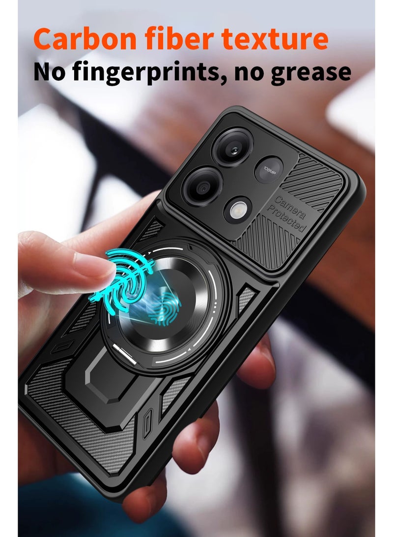 Case Cover Shock Resistant Protect Camera TPU + PC Compatible with Redmi Note 13 4G (Black) - Image 5