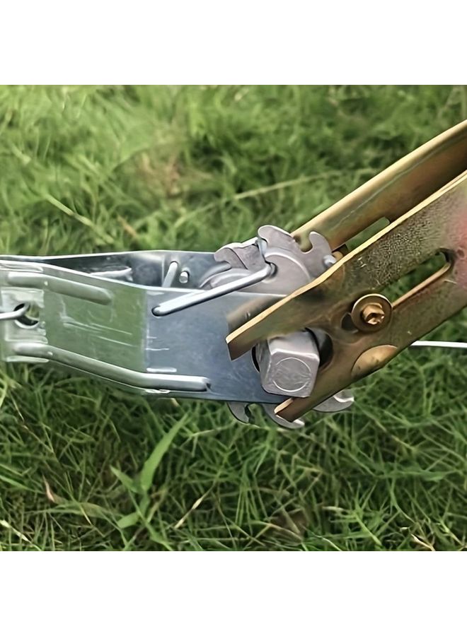 مشغل السلك الكهربائي الذهبي الأخضر للسياج المشدود بمقبض راتشيت قابل للتعديل مع قبضة لولبية - Image 5