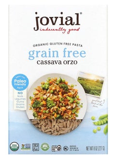 Jovial Organic Grain Free Pasta Cassava Orzo 8 oz (227 g) 