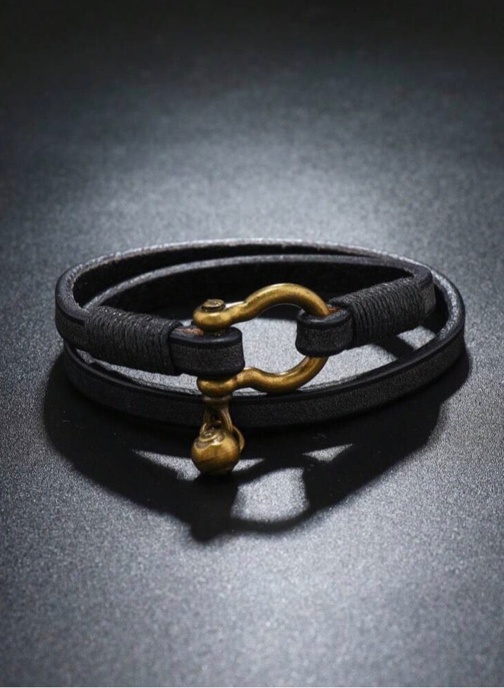 JewelryLand Men’s Bracelet Made Of High Quality PU Leather - Image 2