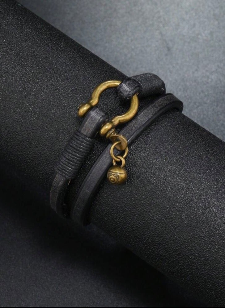 JewelryLand Men’s Bracelet Made Of High Quality PU Leather - Image 4