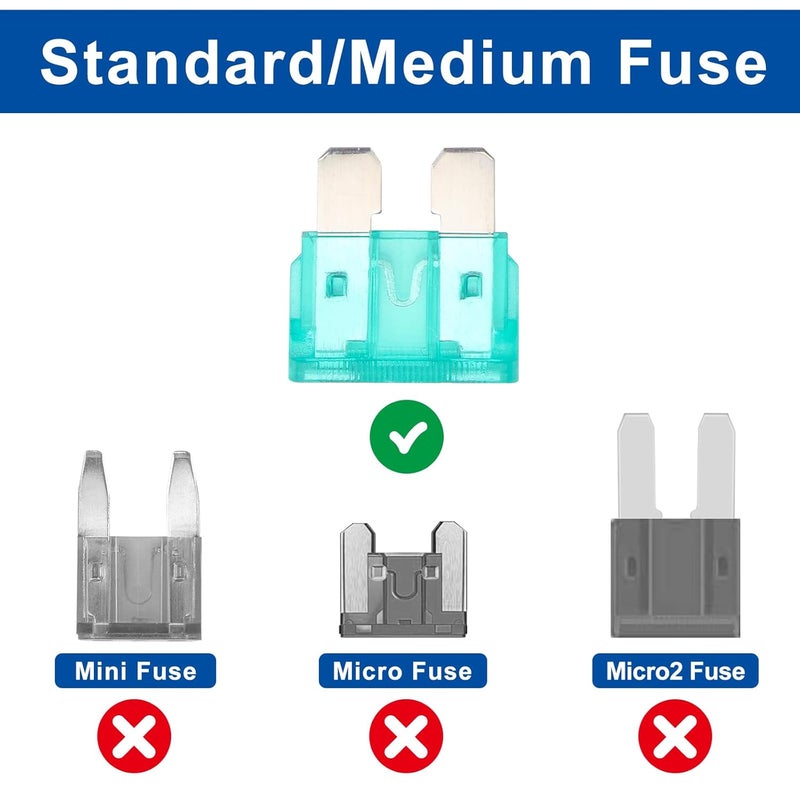 Baomain 25-Pack Blade Fuses ATC/ATO 30 Amp, 32V Fast-Acting Auto Fuse for Car/Truck, Automotive Fuses Green - Image 2