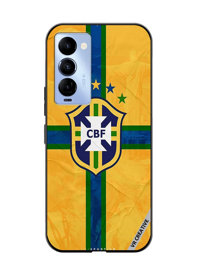 VR CREATIVE Protective Case Cover For Tecno Camon 18/18 P Cbf Brazil Design Multicolour - Image 1