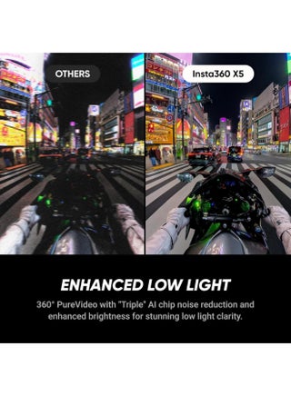 X5 Starter Bundle | X5 Camera + Extra Battery + 114cm Invisible Sefie Stick + Lens Cap + Pouch, 15m Waterproof 8K 360 Action Camera, Low Light Capture - Black - view 3