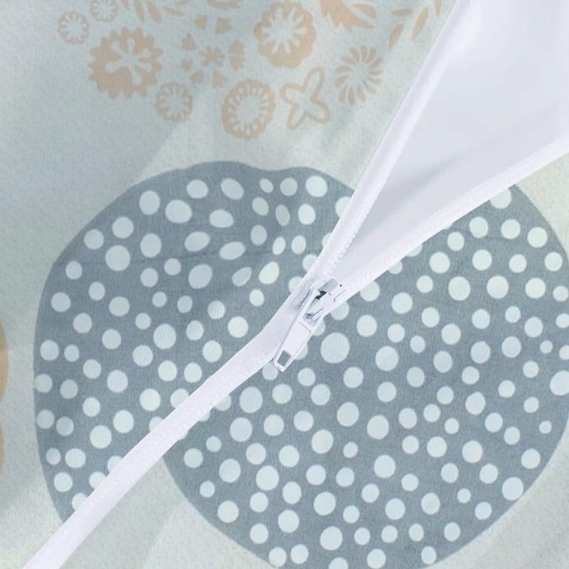 RD TREND Glace Cotton Duvet Cover for Single Bed with Zipper, Duvet Cover II Razai Cover II Quilt Cover Single Bed 60 x 90 Inches (Circls-Brown) - Image 4