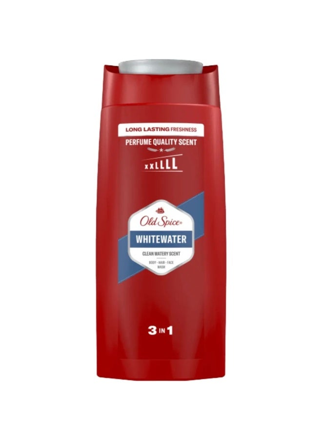 675 ml White Water With Clean Water Scent Men's Shower Gel & Shampoo , Universal 3-in-1 Formula for Body, Hair and Face, Long-Lasting Freshness, Fragrance in Perfume Quality, Deep Cleansing