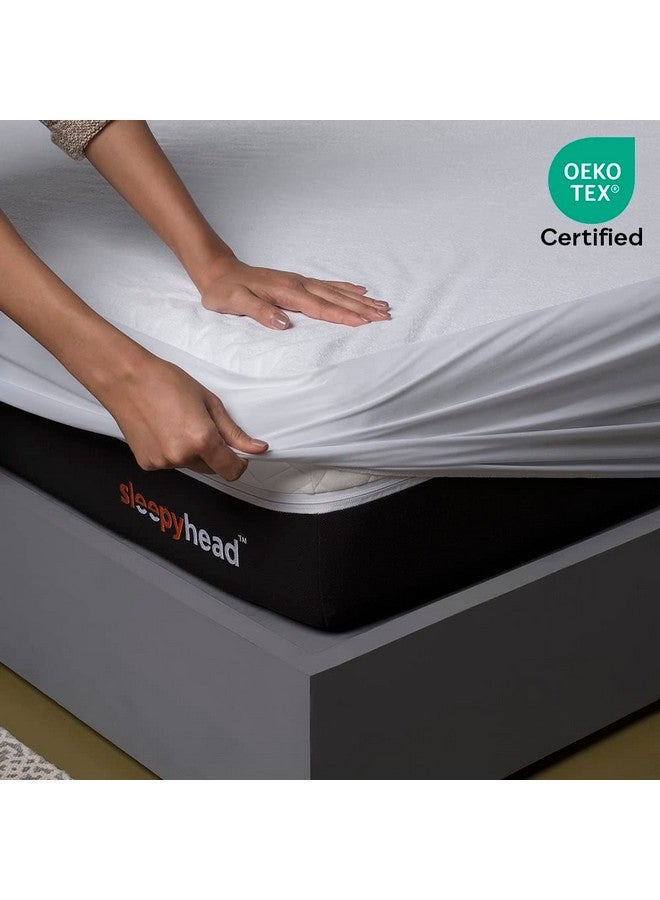 Sleepyhead Sleepyhead Bamboo Terry Waterproof Mattress Protector; (78 x 48 Double Size; White) - Image 4