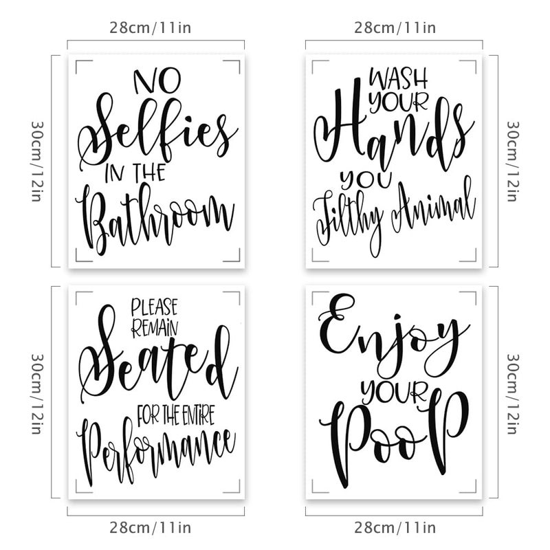 FlyWallD Bathroom Wall Decals Peel and Stick Pictures Funny Quotes Wall Art Decor Saying Stickers Removable Enjoy Your Poop - Image 5