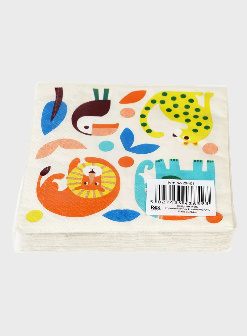 Rex London Wild Wonders Napkins (Pack Of 20)