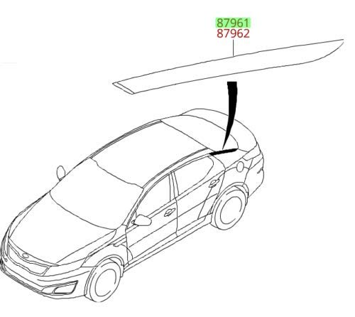 Kia New OEM Optima 2011-2015 Quarter Panel Left Upper MOLDING - Chrome - Image 4