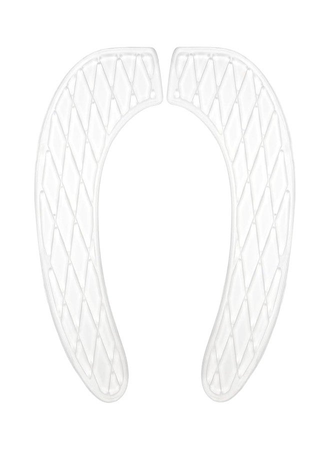 Gel Toilet Seat Cushion - Toilet Cushion for Bathroom - Portable and Washable - Universal Padded Toilet seat for Standard U Shape Toilet Seats -Adhesive Toilet Seat Cushion for Women Seniors (Clear) - Image 1