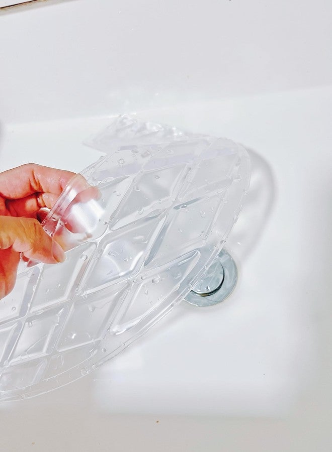Gel Toilet Seat Cushion - Toilet Cushion for Bathroom - Portable and Washable - Universal Padded Toilet seat for Standard U Shape Toilet Seats -Adhesive Toilet Seat Cushion for Women Seniors (Clear) - Image 4