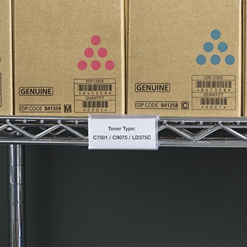 Akro-Mils 29308 Clear Protective Plastic Flat Label Holders for Wire Shelving Retail Display and Warehouses, (25-Pack) - Image 2
