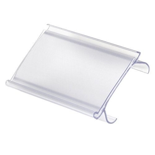 Akro-Mils 29308 Clear Protective Plastic Flat Label Holders for Wire Shelving Retail Display and Warehouses, (25-Pack) - Image 1