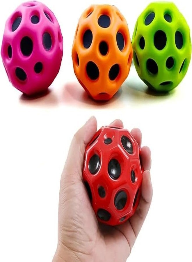 BEMOX Moon Ball High Bounce Anti-Stress Coral Ball, Multicolour, (Pack of 1) - Image 1